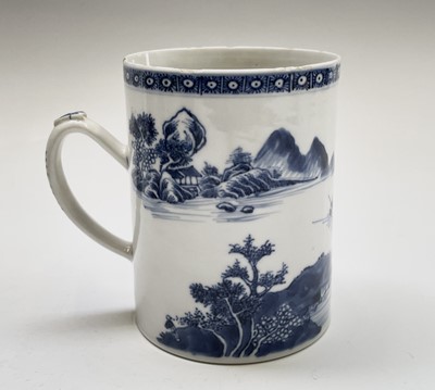 Lot 97 - A Chinese Export porcelain blue and white mug,...