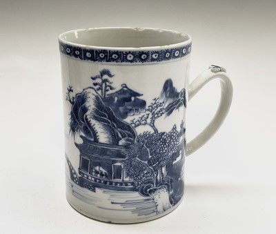 Lot 97 - A Chinese Export porcelain blue and white mug,...