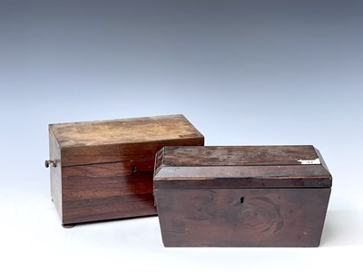 Lot 148 - A Regency sarcophagus shape tea caddy,...