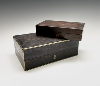 Lot 149 - A Regency coromandel and brass bound small box,...