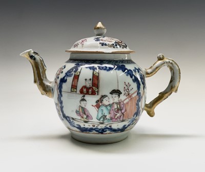 Lot 148 - A Chinese Export porcelain famille rose teapot,...