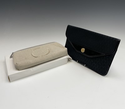 Lot 2831 - Christian Dior. Clutch bag in black fabric,...