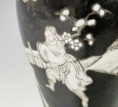Lot 98 - A Chinese porcelain baluster vase, 19th...