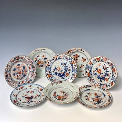 Lot 168 - Eight Chinese Imari porcelain plates, 18th...