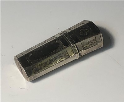 Lot 2012 - An English silver miniature perfume bottle