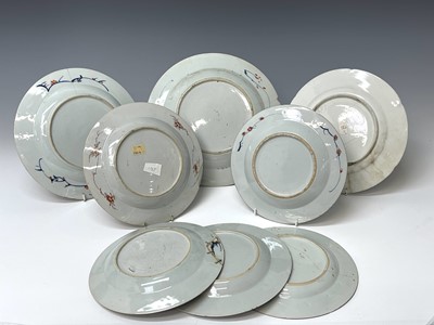 Lot 195 - Eight Chinese Imari porcelain plates, 18th...