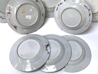 Lot 195 - Eight Chinese Imari porcelain plates, 18th...