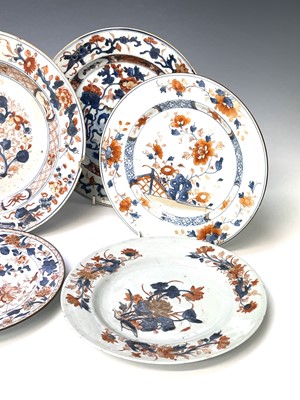 Lot 195 - Eight Chinese Imari porcelain plates, 18th...