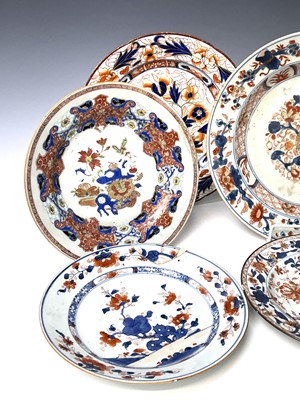 Lot 195 - Eight Chinese Imari porcelain plates, 18th...