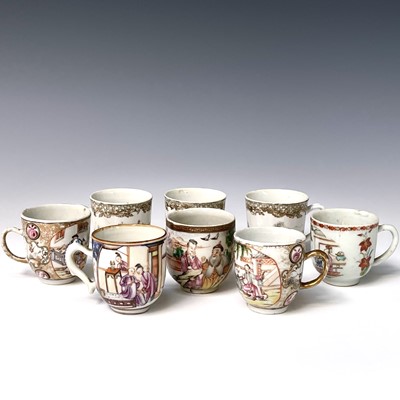 Lot 193 - Eight Chinese famille rose porcelain cups,...