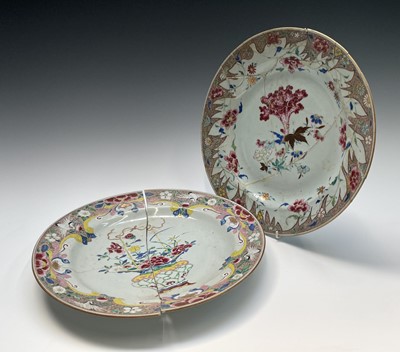 Lot 191 - Two large Chinese famille rose porcelain...