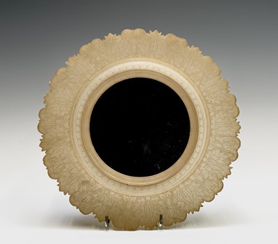 Lot 177 - An alabaster circular dish, possibly Indian,...