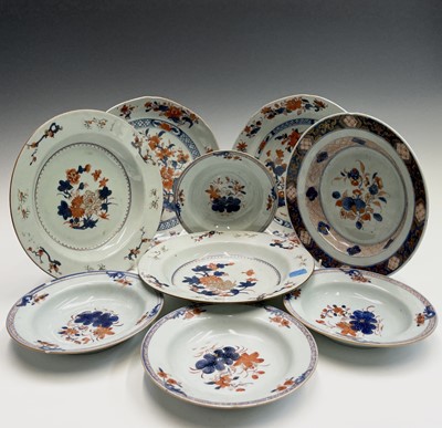 Lot 180 - Nine Chinese Imari porcelain dishes, 18th...