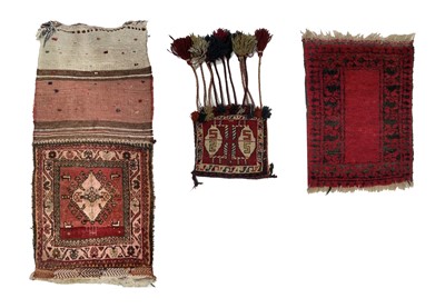 Lot 1282 - A Ghasghai saddlebag, a Shiraz saddlebag and...