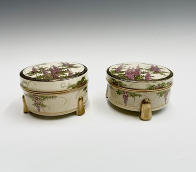 Lot 229 - Two similar Japanese Satsuma porcelain...