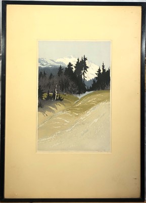 Lot 356 - Oscar DROEGE (1898-1982) A Forest Landscape...