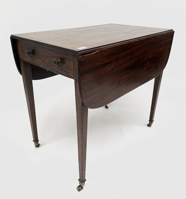 Lot 3078 - A George III mahogany Pembroke table, the top...