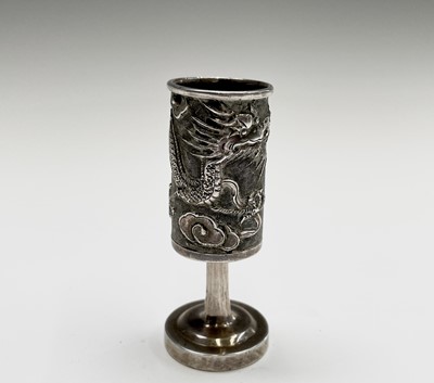 Lot 260 - A Chinese silver spirit cup, circa 1900,...