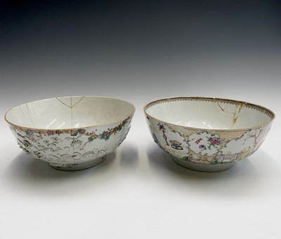 Lot 271 - Two Chinese famille rose porcelain bowls, 18th...