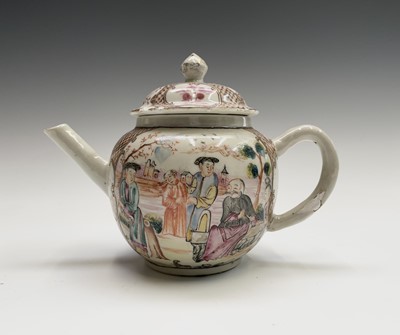 Lot 273 - A Chinese famille rose porcelain teapot, 18th...