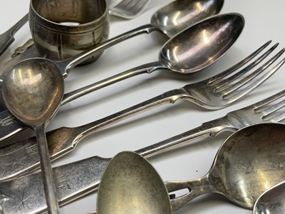 Lot 113 - A WMF long dessert spoon and other cutlery...