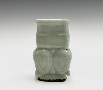 Lot 318 - A Chinese longquan celadon incense tool vase,...