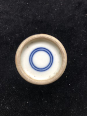 Lot 335 - Five Chinese blue and white porcelain snuff...