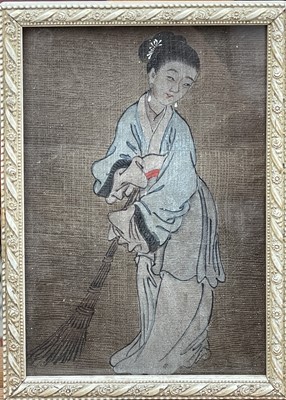 Lot 336 - Eight Chinese paintings on rice paper, early...
