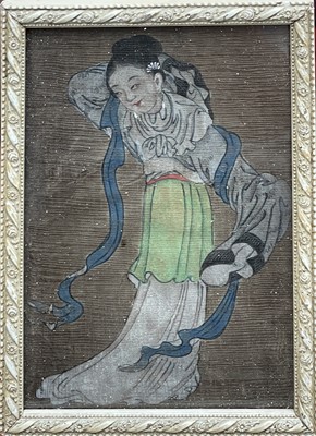 Lot 336 - Eight Chinese paintings on rice paper, early...
