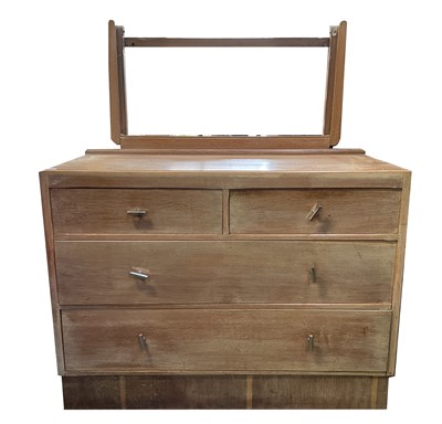 Lot 3081 - A 1930s/40s limed oak dressing table with...