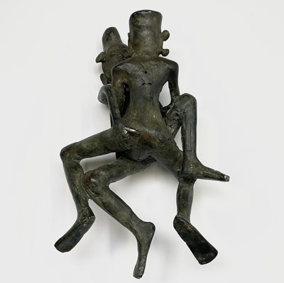 Lot 315 - An Eastern bronze erotic group, 20th century,...