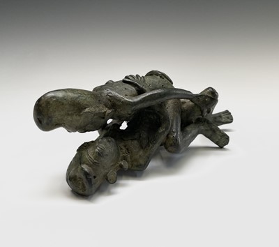 Lot 315 - An Eastern bronze erotic group, 20th century,...