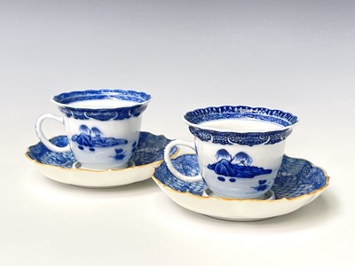 Lot 323 - Two Chinese export blue and white porcelain...