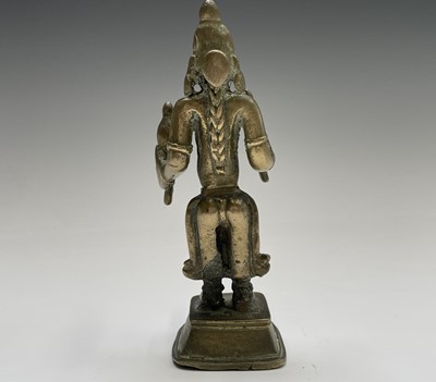 Lot 339 - A small bronze figure of a seated Buddha,...