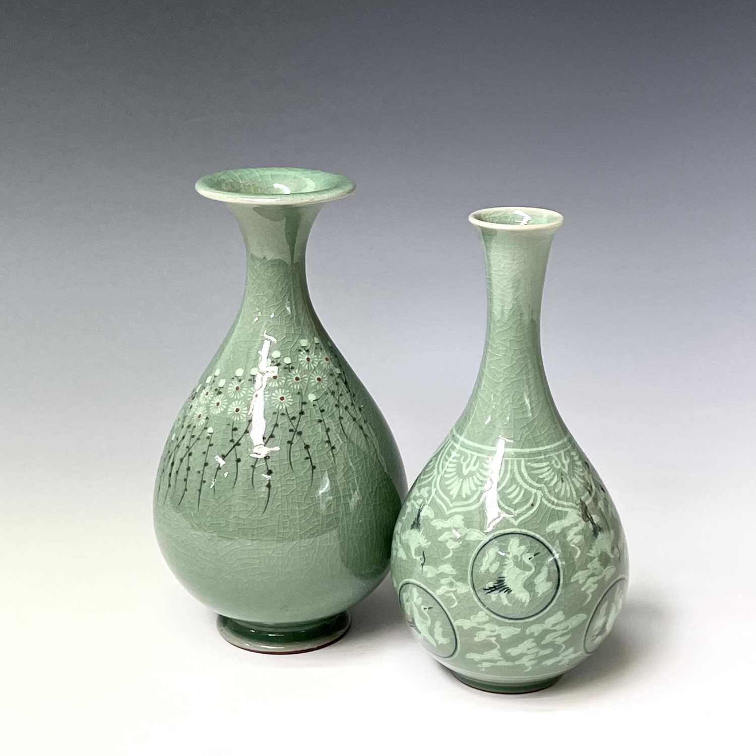 Lot 341 - A Chinese celadon glaze vase, Republic period,...