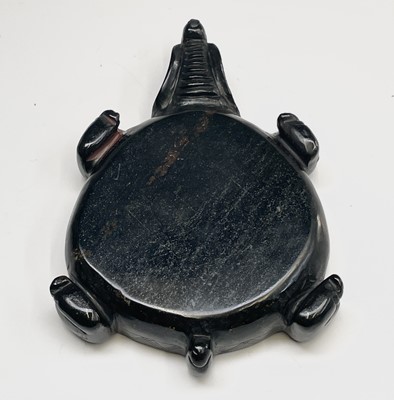 Lot 343 - A Chinese carved hardstone ink holder and...
