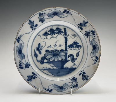 Lot 366 - Two Chinese porcelain blue and white plates,...