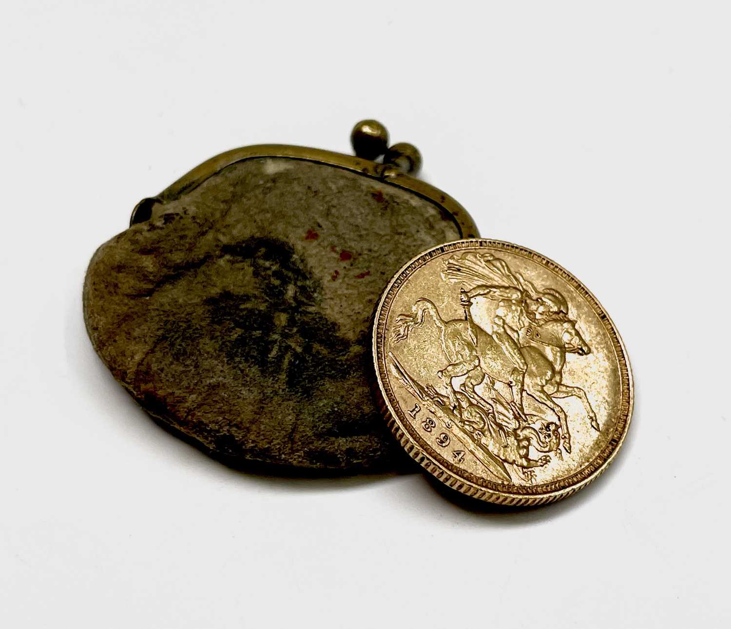 Lot 160 - Sovereign 1894 Sydney with a purse