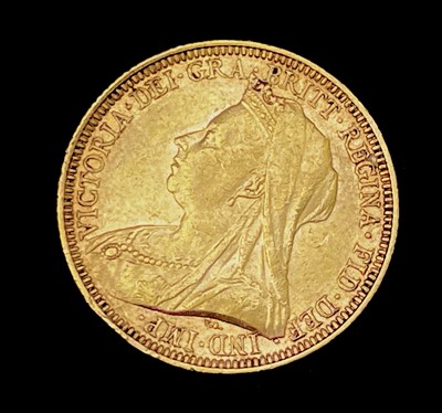 Lot 160 - Sovereign 1894 Sydney with a purse