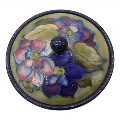 Lot 1354 - A Moorcroft 'Clematis' pattern bowl and cover,...