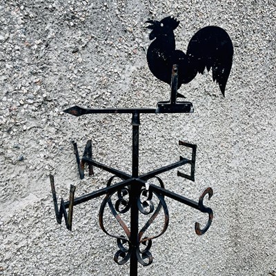 Lot 641 - A black painted weathervane, 20th century,...