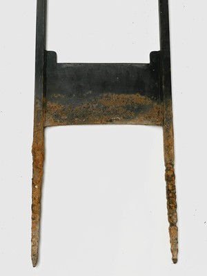 Lot 626 - A wrought iron boot scraper, in the Arts and...