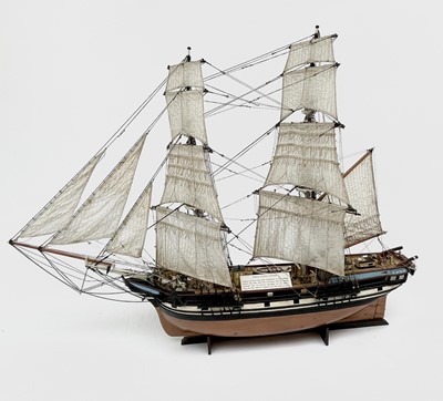 Lot 330 - A mid 20th century fully rigged model of the...