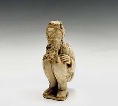 Lot 282 - A 19th century Dieppe ivory figure of a...