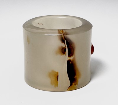 Lot 410 - A Chinese jade archers ring, diameter 3cm.