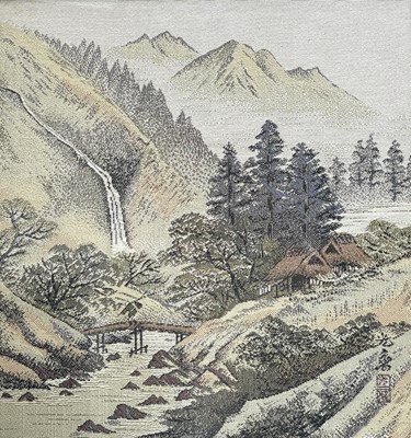 Lot 439 - A Chinese silk embroidered picture of a...