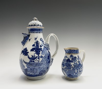 Lot 440 - A Chinese Export porcelain blue and water...