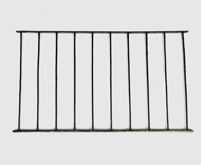 Lot 444 - Cornish range rack, with brass mounted front,...