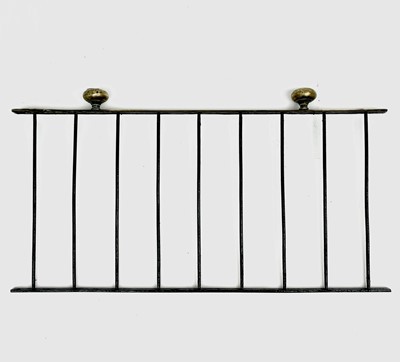 Lot 446 - A Cornish range rack, the brass mounted front...