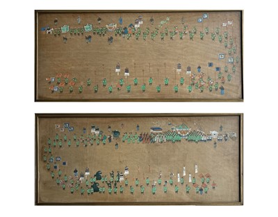 Lot 445 - Two Chinese watercolour paintings of a...